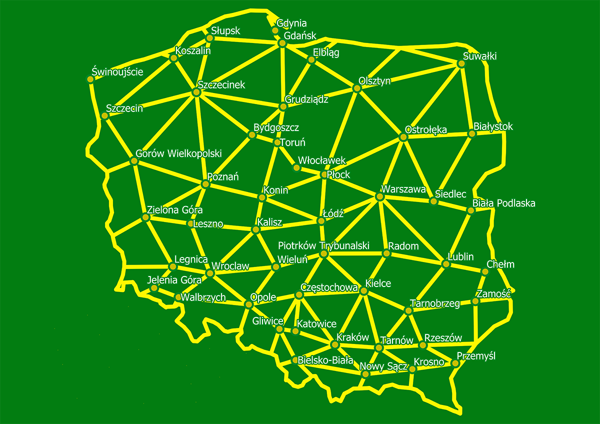 Plán kukuřičného bludiště Krhov - Labyrint Polsko
