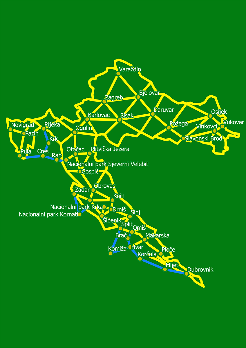 Plán kukuřičného bludiště Kutná Hora - Kačina - Labyrint Chorvatsko