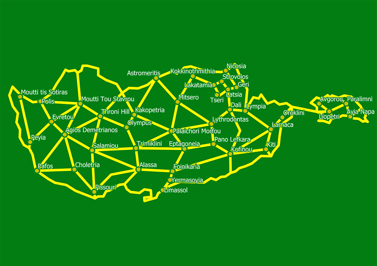 Plán kukuřičného bludiště Kutná Hora - Kačina - Labyrint Kypr