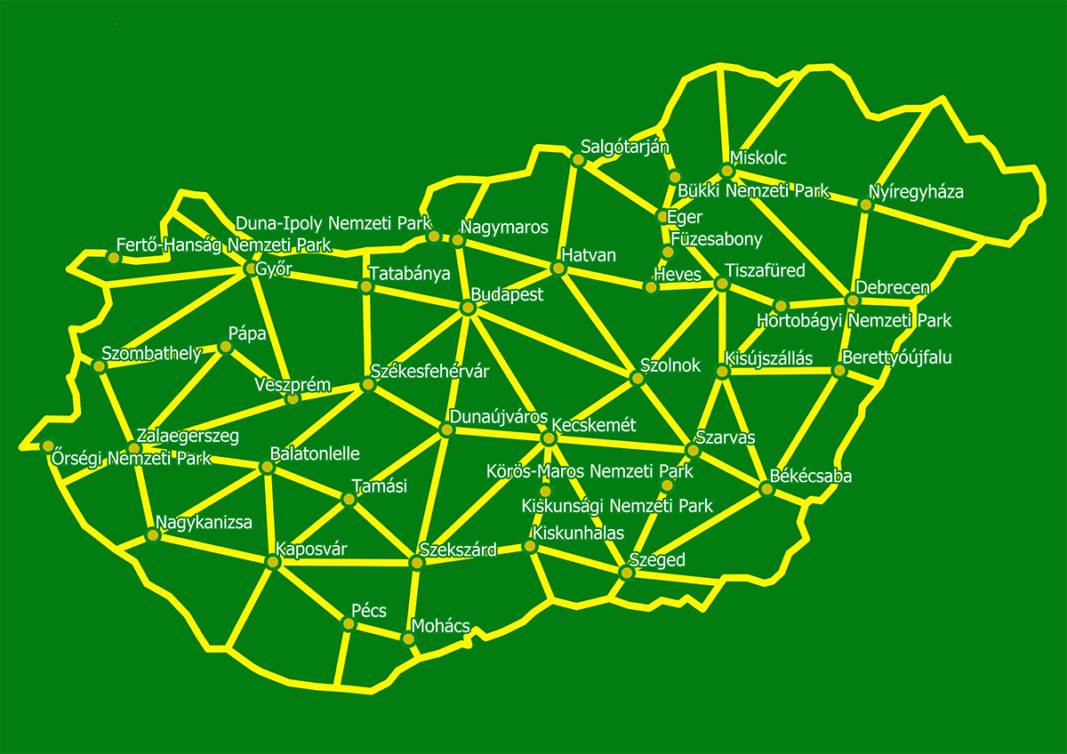 Plán kukuřičného bludiště Sychrov - Labyrint Maďarsko